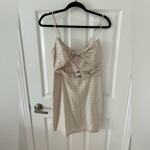 Abercrombie Beige Plaid Dress - Medium